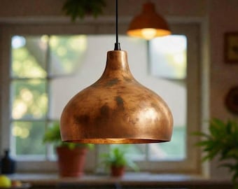 Lámpara colgante de cúpula de bronce marroquí hecha a mano - Iluminación de isla de cocina - Duty Free