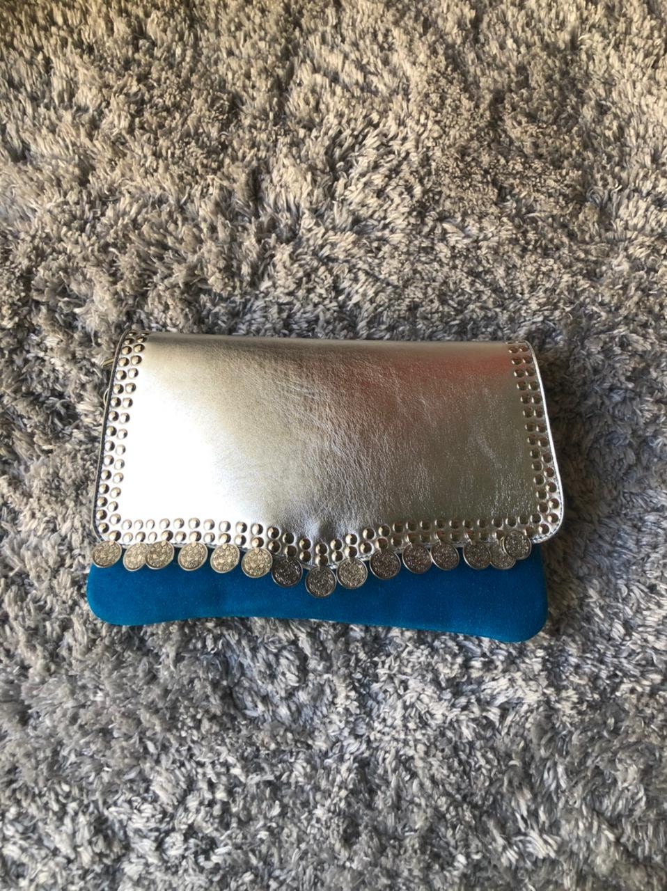 Skull Studded Leather Handbag