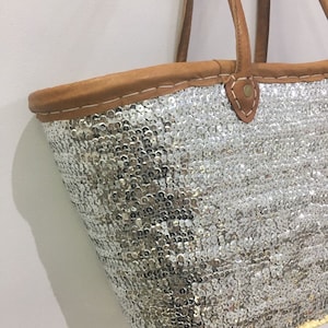 Panier en osier paillettes 100% Hauptfarbe