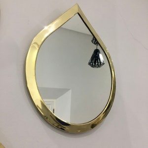 Lot de 4 gouttes d’eau Miroirs marocains | Miroirs suspendus muraux en laiton | | de jeu de miroirs irréguliers Miroirs en cuivre marocains image 4