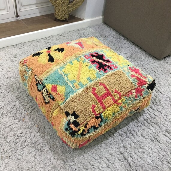 モロッコ フロアクッション 24x24 | ヴィンテージ ベルベル キリム