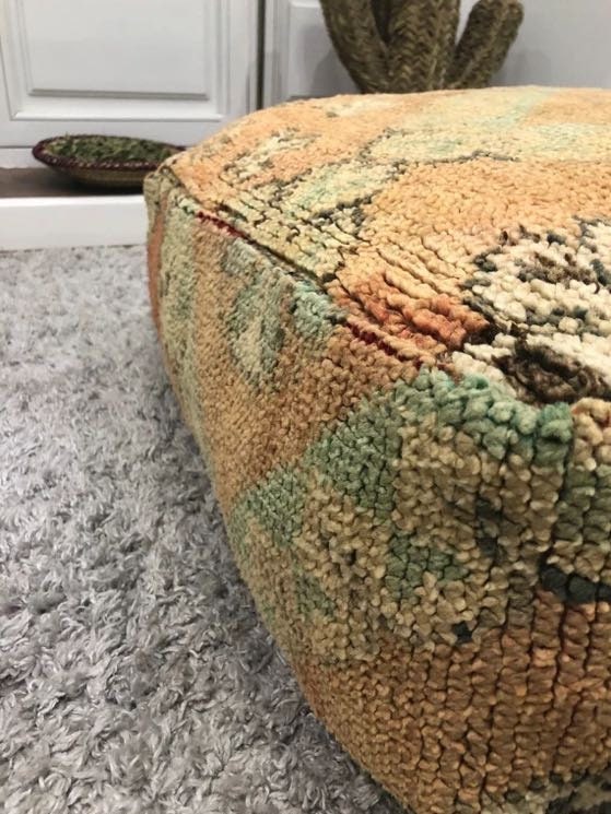 モロッコ プーフ ヴィンテージ 24x24 | ベルベル キリム フロア