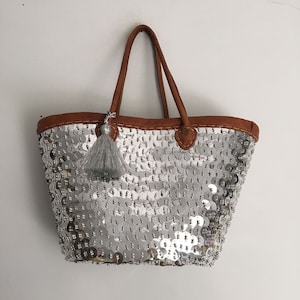 Panier en osier paillettes 100% Hauptfarbe