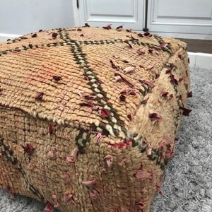 Vintage Floor Cushion 24x24 | Moroccan Berber Floor Pillow Kilim