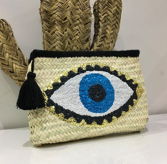 Personalized straw clutch deals