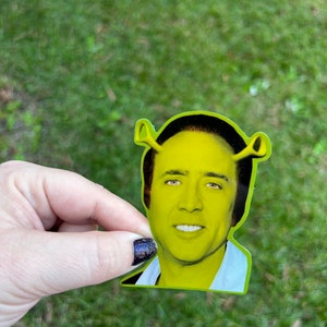 Shrekolas Cage Holographic Sticker
