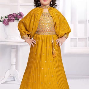 Kids Lehenga Choli Dress for Haldi, Wedding & Festivals | Indian Ethnic Wear for Girls | Ready to Wear Traditional Outfit