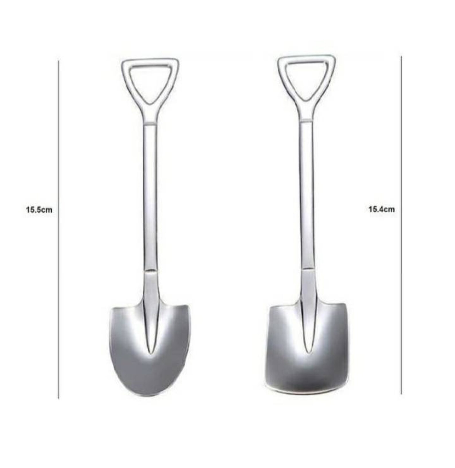 Spade & Shovel Shaped Stainless Steel Spoon Set Etsy