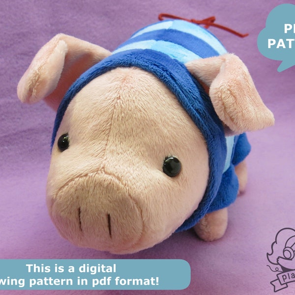 Monster Hunter World Poogie- DIY Pig Sewing Tutorial- Piggy- Boar- Porker- Hog- Piglet- Plush Sewing Pattern Tutorial