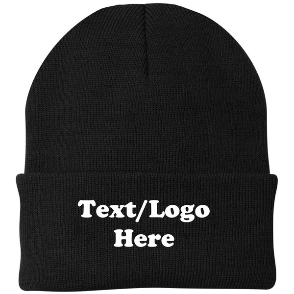 Personalized Custom Embroidered Beanie Hat,Custom Fleece Lined Beanie, Custom Winter Beanie