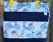 Trendy Tote Bag PDF Sewing Pattern | Beginner to Intermediate Bag Pattern | Woven or Vinyl Tote | Color Block Pockets | DIY Purse Pattern