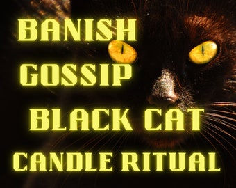 Banish Gossip Black Cat Ritual, Powerful Banish Ritual, Banish Spell, Shut Up Spell, Black Cat Spell