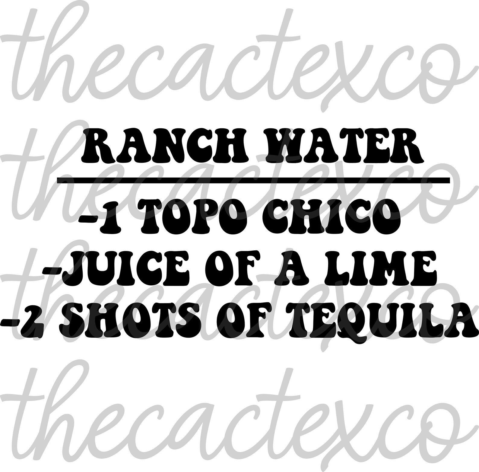 Ranch Water Tequila SVG Digital Download PNG Sublimation Etsy