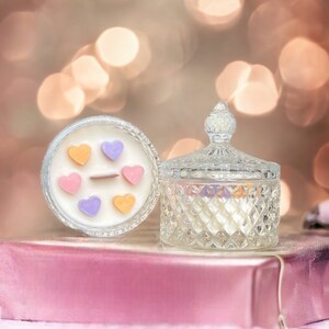 Bougie Bonbonnières LOVE I Décoration bohème I déco chambre bébé I Fête des mères I Bonne fête maman I Cire de soja FLEUR D'ORANGER