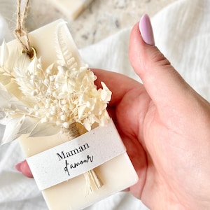 Cadeau PERSONNALISÉ | Carte parfumé en cire végétale | Cadeau maman | sent bon