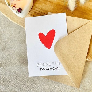 Carte BONNE FÊTE MAMAN - papier texturé