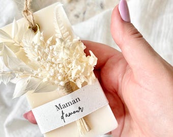 PERSONALIZED GIFT | Scented card in vegetable wax | Gift for mom | Smells good | Small Christmas gift