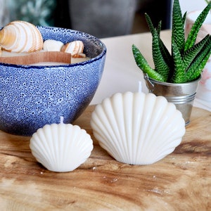 Shell Candle - beach house decoration candle - interior decoration - at the beach - natural vegan vegetable wax - handmade