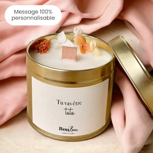 PERSONALIZED message candle - Gift for aunt | Pregnancy announcement for aunt and uncle | godmother request | Scented soy wax