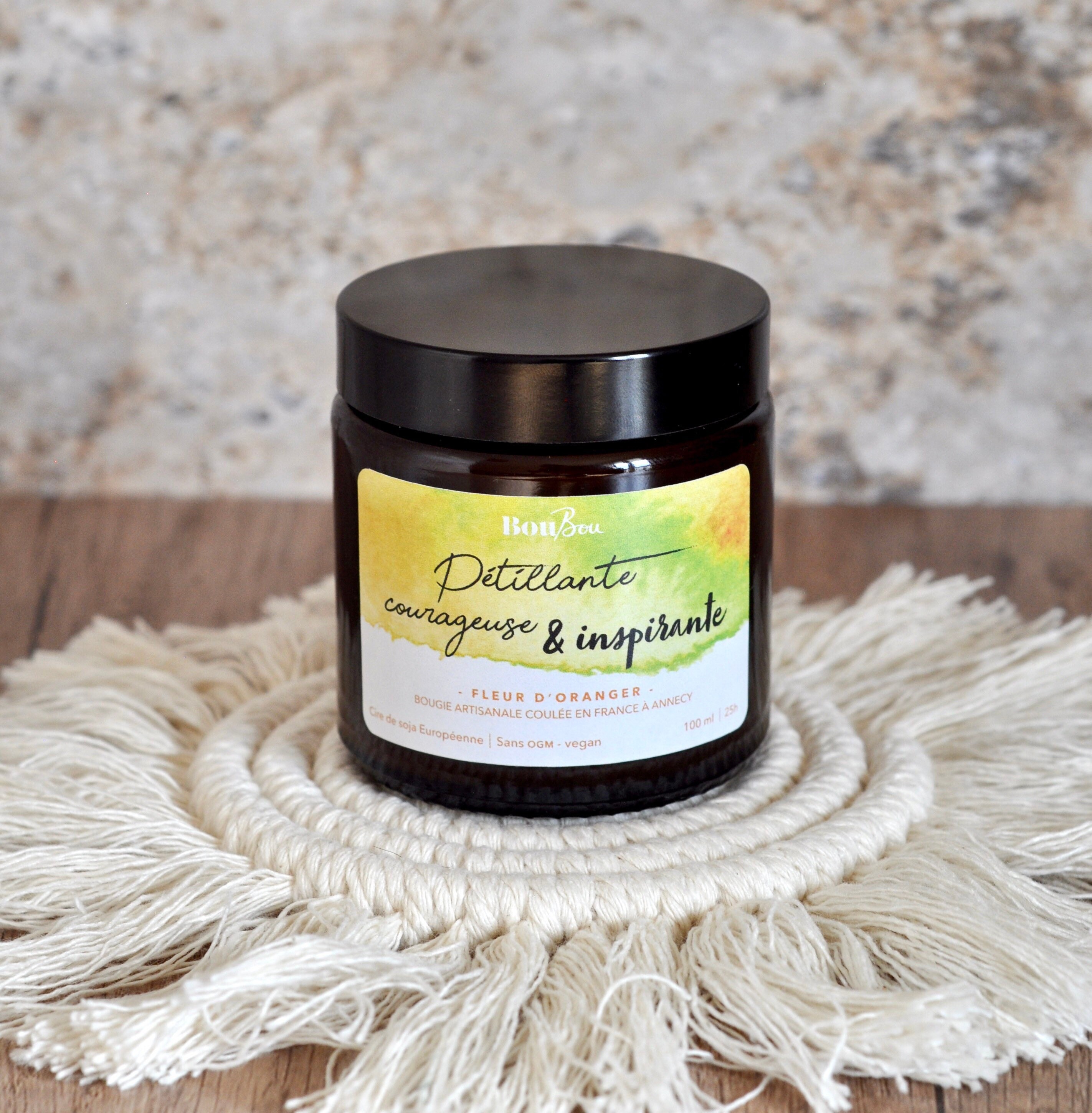 Bougie Compliments - Naturelle Fleur d'oranger Cadeau Copine Femme Vegan Féminin Sacré Amitié Compli