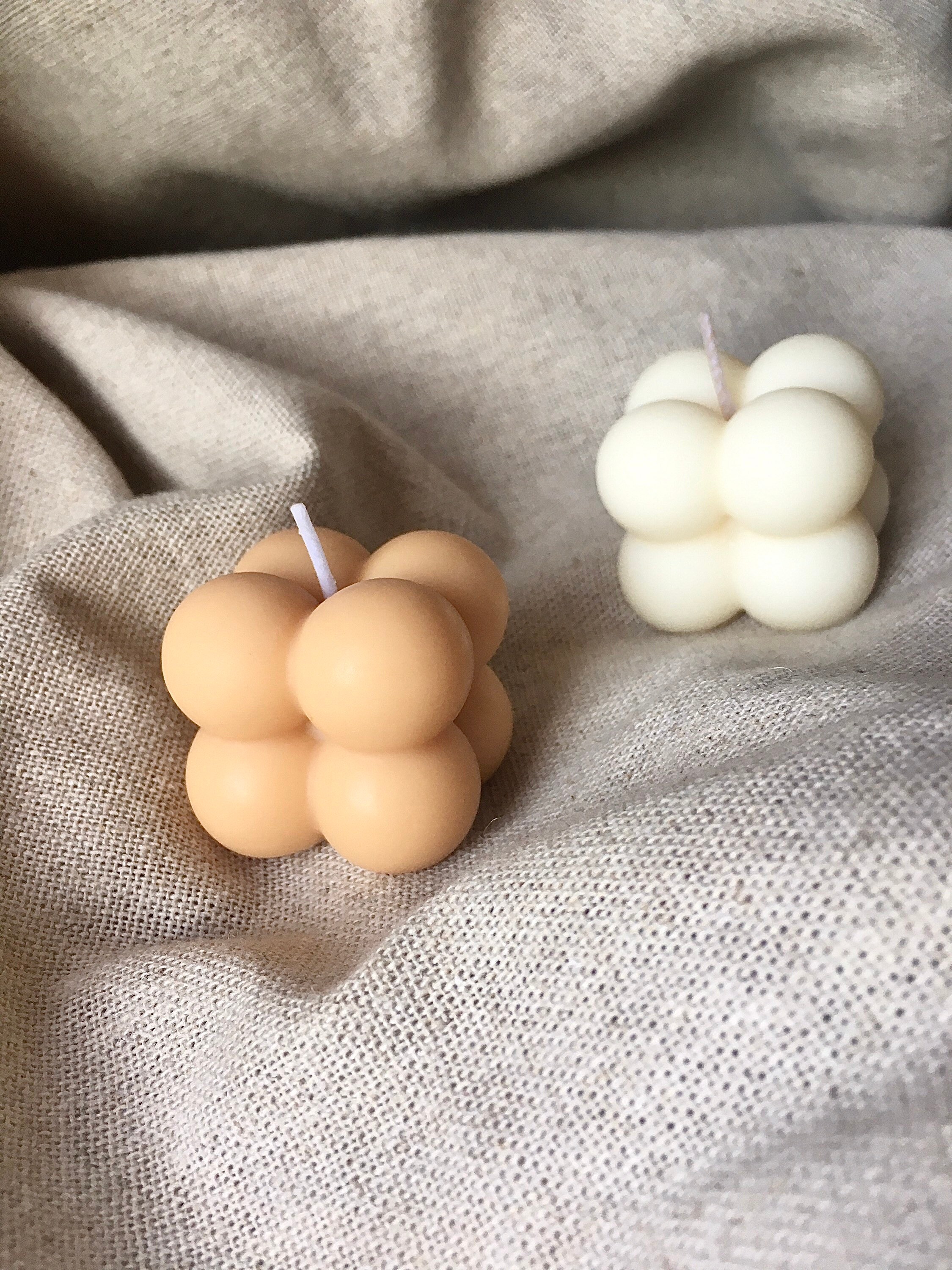 Bougies Bubbles Caramel - Parfum Thé Chaï Latté Bougie Gourmande Végan Cire Végétale