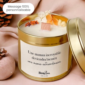 PERSONALIZED message candle - Mom gift I Grandmother's Day | Pregnancy announcement grandparents | you're going to be a grandmother | Mother's Day