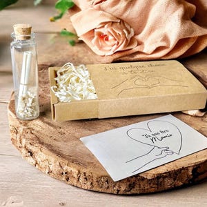 Customizable Message Bottle - Pregnancy Announcements | Wedding | Grandma - Godmother/Godfather Request | Witness | Valentine's Day Gift image 18