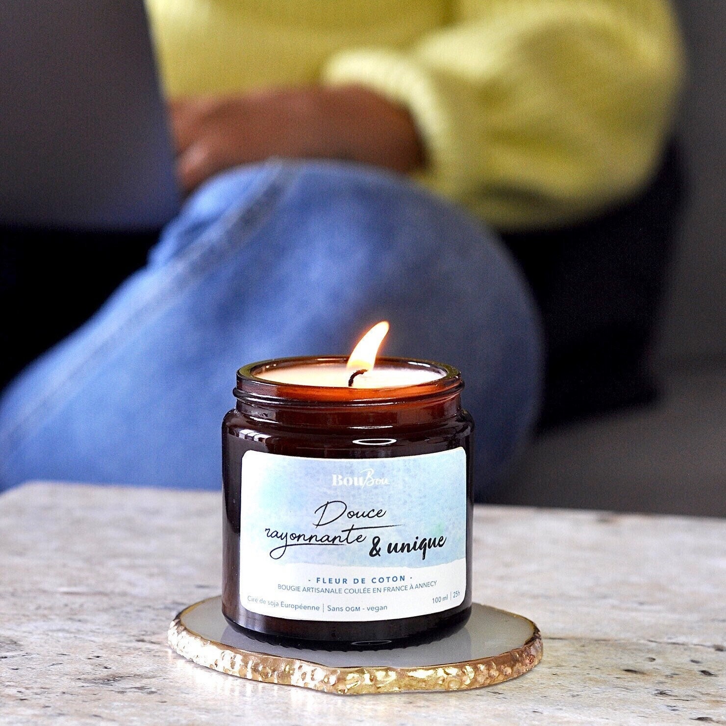 Bougie Compliments - Naturelle Cadeau Copine Femme Vegan Girl Boss Girls Power Mots d'amour Déclarat