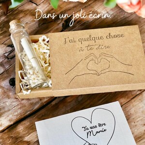 Customizable Message Bottle - Pregnancy Announcements | Wedding | Grandma - Godmother/Godfather Request | Witness | Valentine's Day Gift image 3
