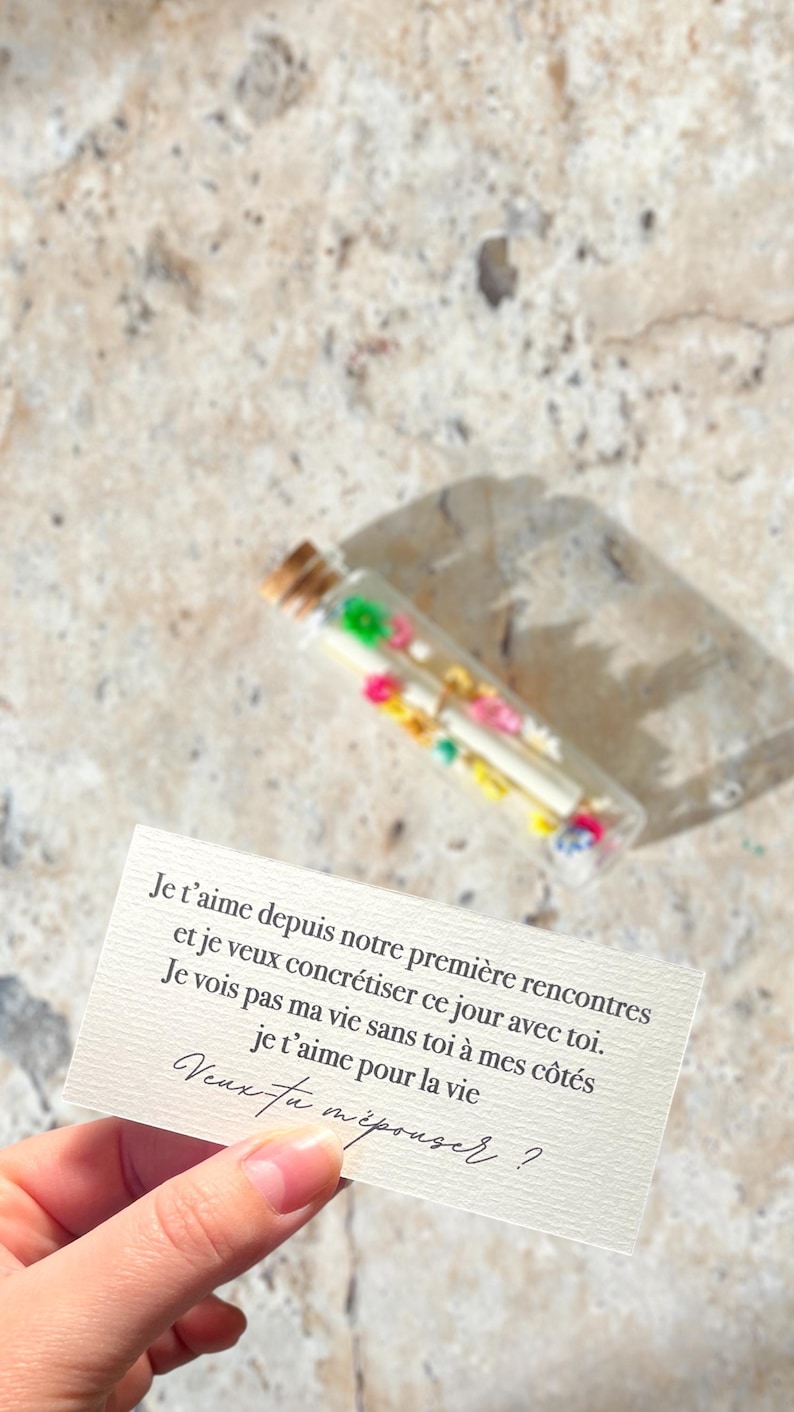 Customizable Message Bottle - Pregnancy Announcements | Wedding | Grandma - Godmother/Godfather Request | Witness | Valentine's Day Gift image 5