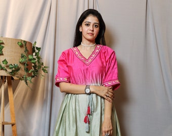 Ombre Indian Woman Wear Gown Dress Designer Pakistani Wedding Wear Silk Dupion Embroidery Work Heavy