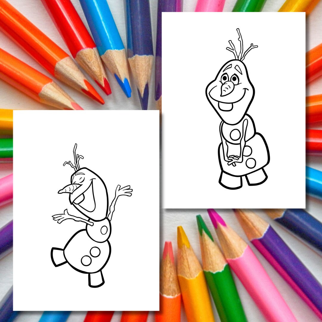 20 OLAF Coloring Pages /A4 Format for Children's Creativity / Kid Coloring Pages / Printable