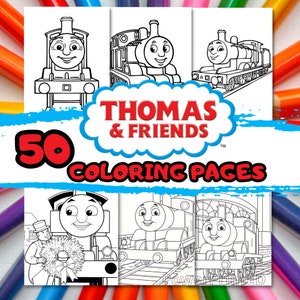 50 THOMAS & FRIENDS coloring pages / coloring book for kid / printable coloring pages / coloring pages for kids / cartoon coloring pages