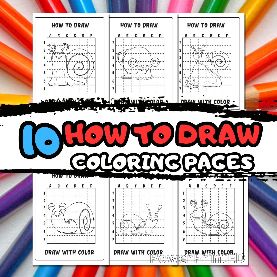 10 HOW TO DRAW Coloring Pages/ Learn to Draw /printable Coloring Pages ...