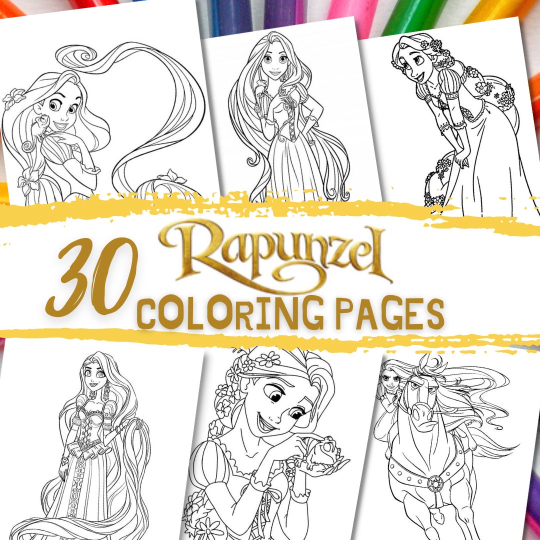 30 RAPUNZEL Coloring Pages /coloring Book for Kid / Printable - Etsy