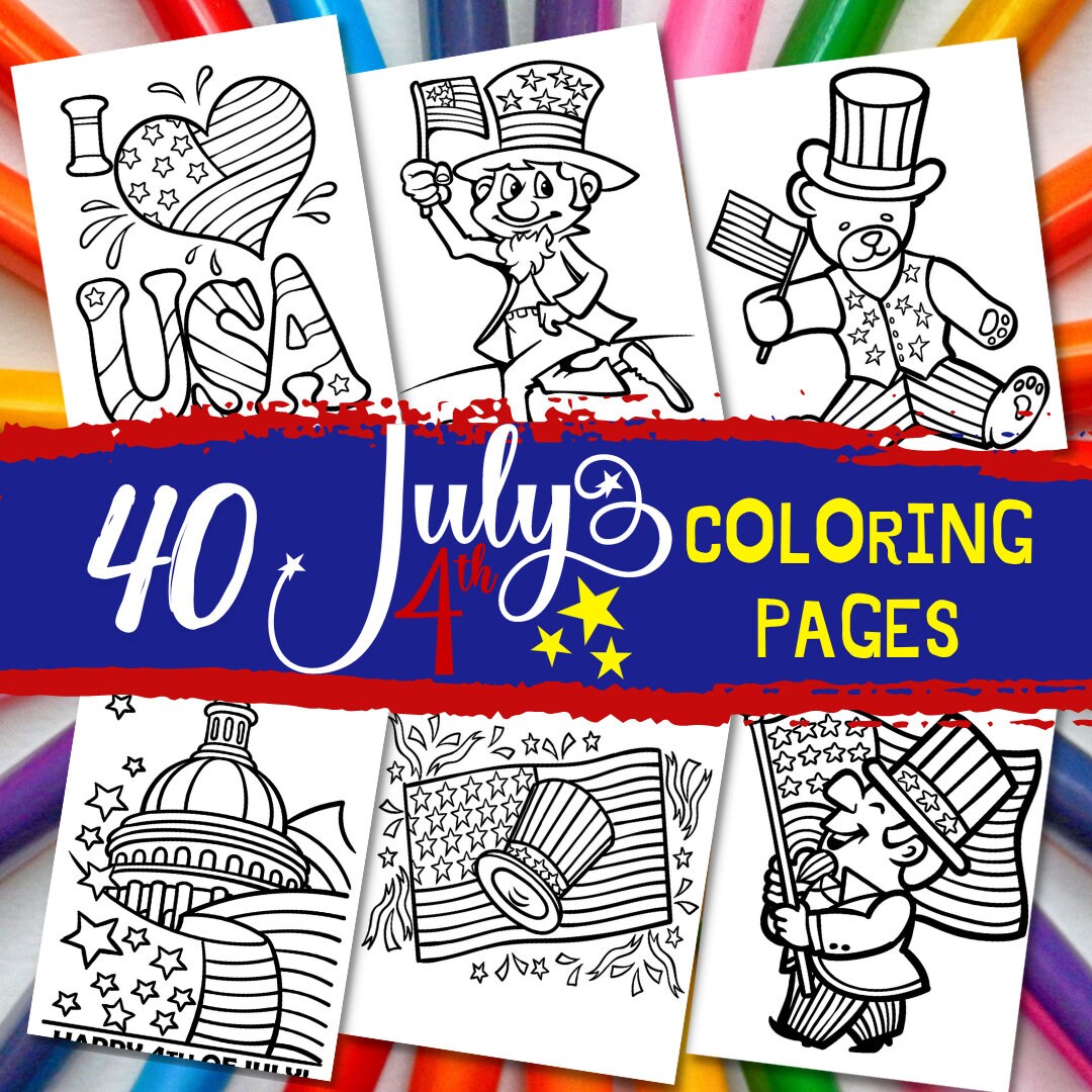 4th of July Coloring Pages to Download and Print, Fourth of July