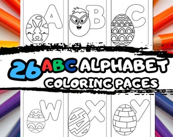 26 pagine da colorare ABC ALFABETO/pagine da colorare alfabeto stampabile/pagine da colorare alfabeto abc/pagine da colorare abc/pagine da colorare per bambini
