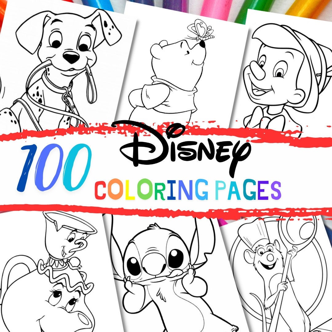 100 CARTOON MIX Coloring Pages / A4 Format for Children's - Etsy Australia