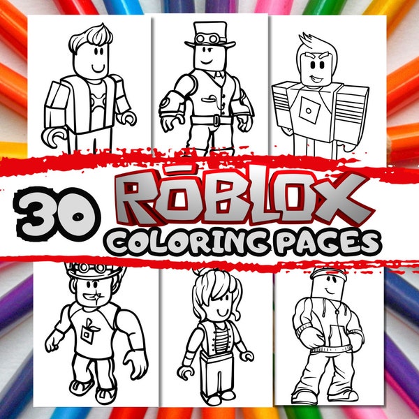 30 ROBLOX coloring pages / Coloring pages A4 format for children's creativity / kid coloring pages / printable coloring pages