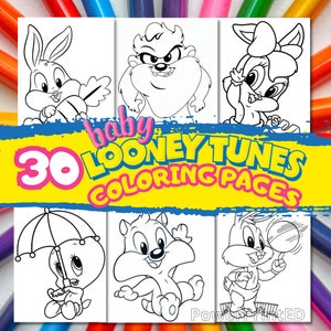 30 BABY LOONEY TUNES coloring pages / A4 format for children's creativity / kid coloring pages / printable coloring pages