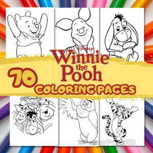 70 WINNIE THE POOH coloring pages / printable coloring pages / cartoon coloring pages / coloring pages for kid