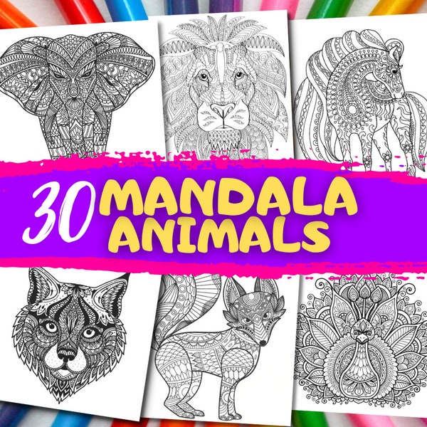 30+ Mandalas coloring pages / mandala coloring pager for adult / cute animal coloring pages /mandala coloring page printable