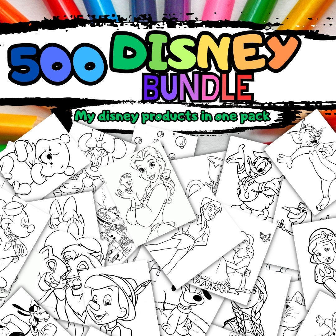 500 BUNDLE Coloring Pages/ Kid Coloring Pages / Printable - Etsy