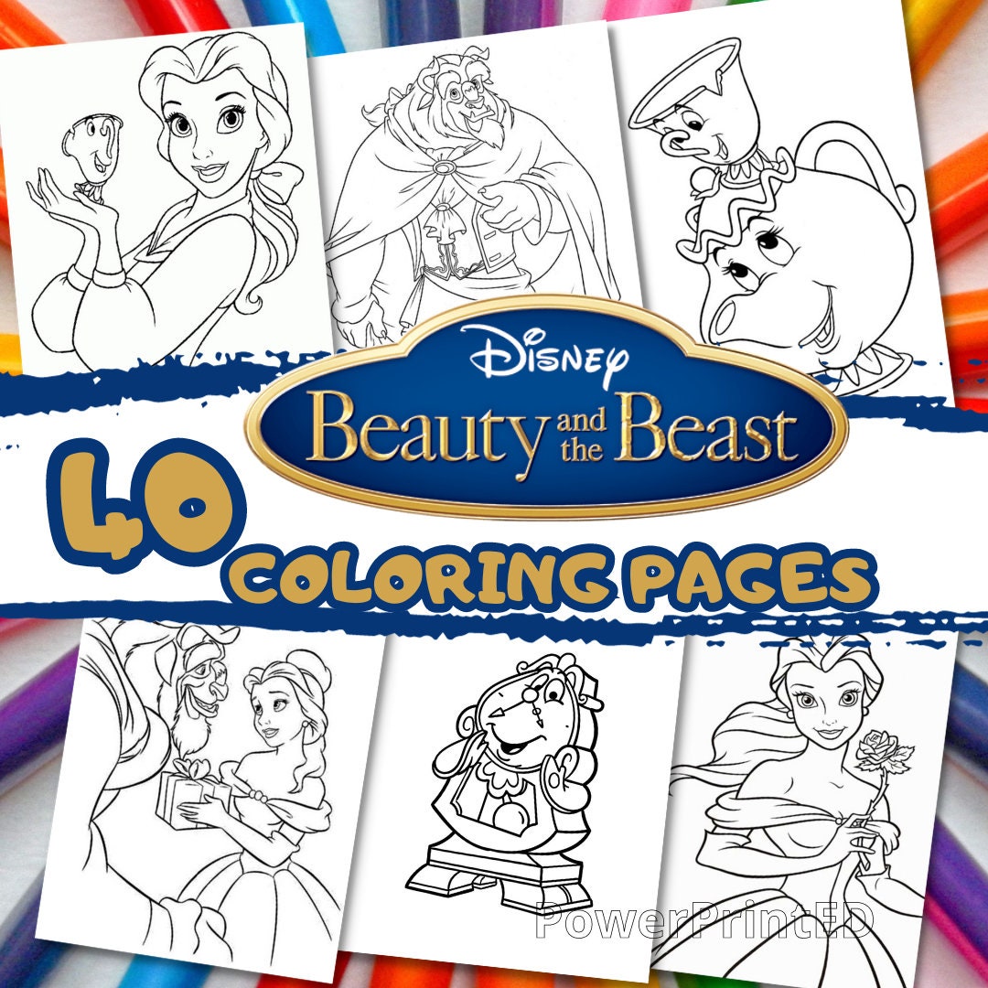 40 BEAUTY and THE BEAST Coloring Pages / Printable Coloring Pages for ...