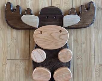 Wooden Moose Wall Decor