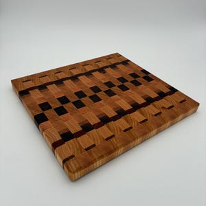 Handmade Wooden Scrap Cutting Board: Food Safe Oil Finish 12.25"x13.5"