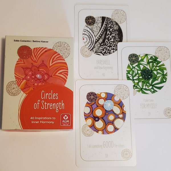 CARD DECK!! Circles of Strength Oracle Deck and Guidebook Set (40 cards & 84 pages)(standard version)