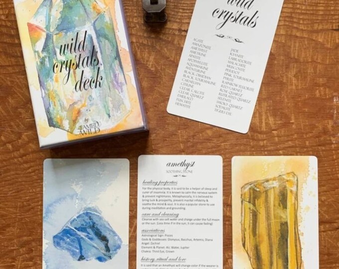 Crystal Message Cards CARD DECK!! Wild Crystals Oracle Cards Deck (33 Cards)(standard Version ...