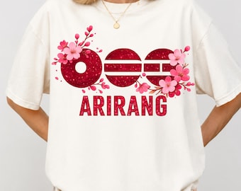 Comfort colors BTS World Tour Arirang Shirt, Floral Merch Shirt, Bangtan Merch 2026, Concert 2026 Shirt, Atmy Kpop Shirt, Kpop Fan Gift Tee