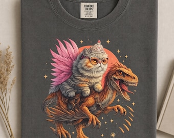 Comfort Colors® Princess Donut and Mongo Shirt, Dungeon Crawler Carl Tee Fantasy Book Reader Geeky Cat Lover Tshirt Donu Mongo Bookish Merch